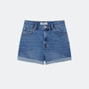 Waist Mom Denim Shorts Blue